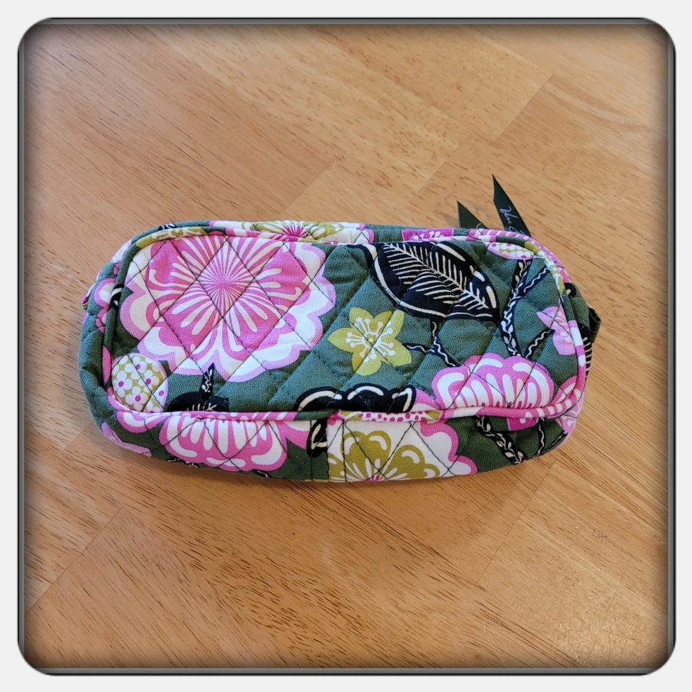 EUC Vera Bradley Vintage Olivia Pink Mirrored Cosmetic Bag